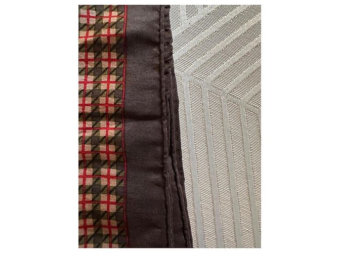 Givenchy Seidentuch mit Karomuster Braun Rot Beige Grün - Ansicht 4