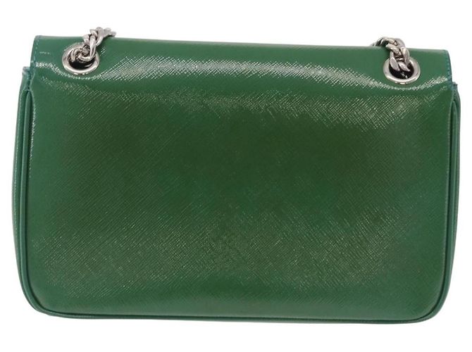 Prada Sound Chain Saffiano Leather Small Verde - vista 2