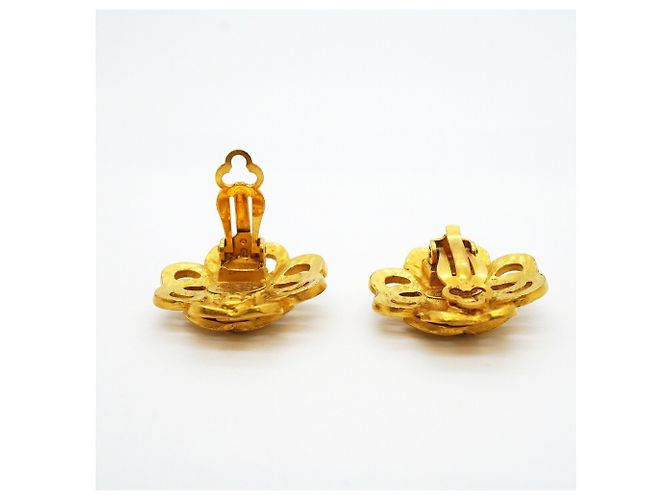 Brincos de pressão Chanel Gold Dourado - vista 3