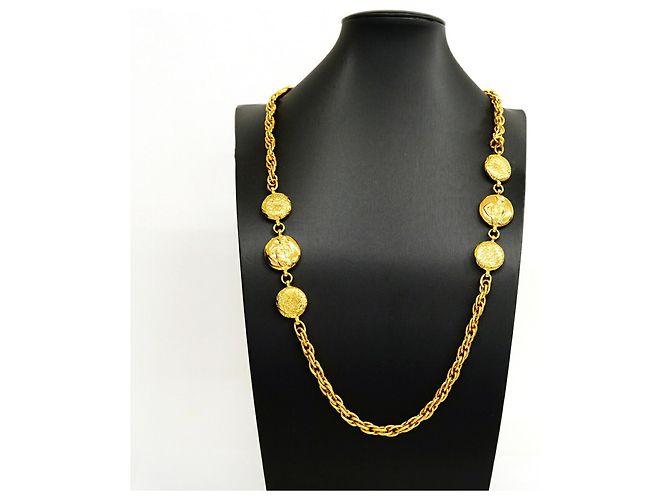 Collana Chanel Mademoiselle placcata oro D'oro - vista 7