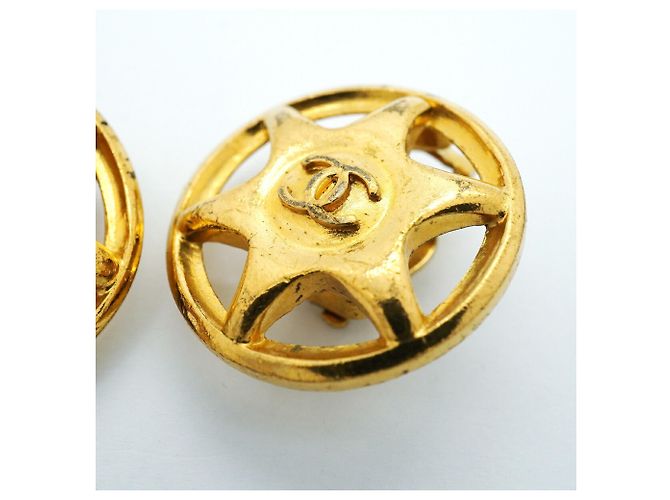 Pendientes de clip Chanel chapados en oro Dorado - vista 6
