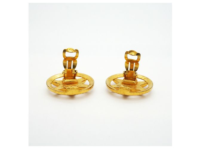 Pendientes de clip Chanel chapados en oro Dorado - vista 7