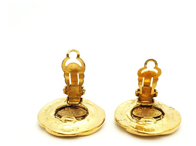 Boucles d'oreilles clips Chanel plaquées or Doré - vue 9