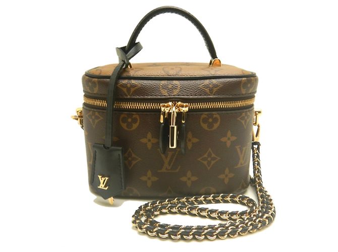 Borsa Louis Vuitton Monogram Reverse Vanity PM Marrone Monogramma - vista 2