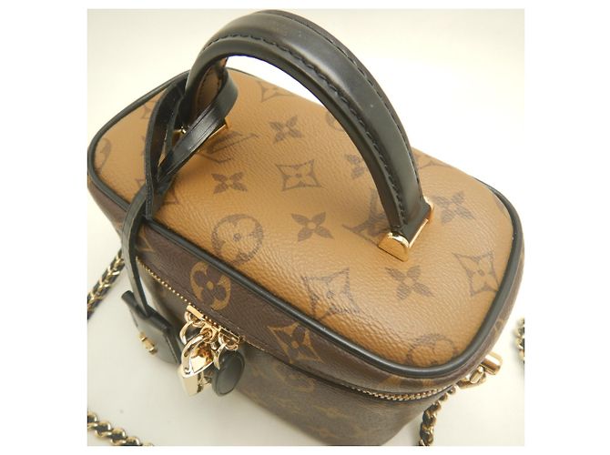 Borsa Louis Vuitton Monogram Reverse Vanity PM Marrone Monogramma - vista 5