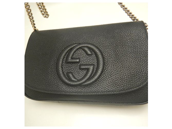 Sac à épaule Gucci Soho Interlocking G Noir - vue 7