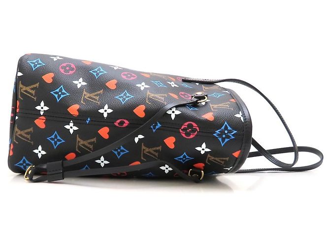 Saco Tote Louis Vuitton Monogram Game On Neverfull PM Preto Monograma - vista 3