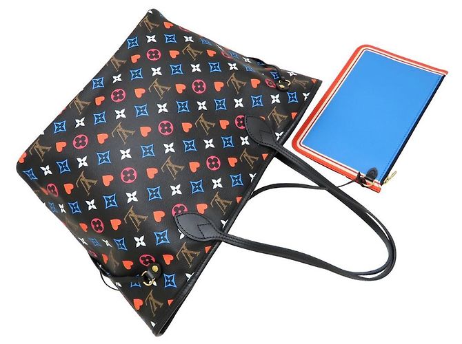 Saco Tote Louis Vuitton Monogram Game On Neverfull PM Preto Monograma - vista 5