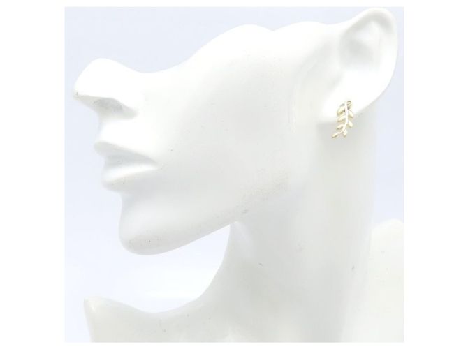 Autre Marque Pendientes trepadores Tiffany Olive Leaf en oro amarillo de 18K - vista 3