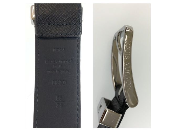 Louis Vuitton Gürtel aus Taiga-Leder Schwarz - Ansicht 3