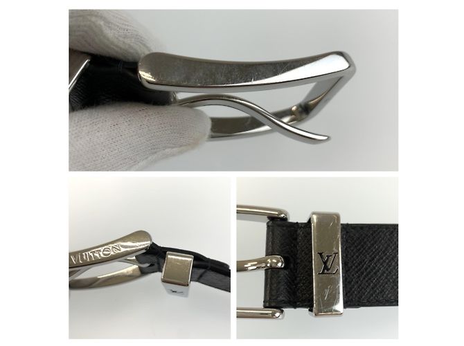 Louis Vuitton Gürtel aus Taiga-Leder Schwarz - Ansicht 7