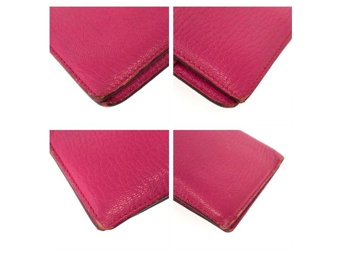 Hermès Hermes Bearn Classic lange Geldbörse in Rose Tyrien Pink - Ansicht 3