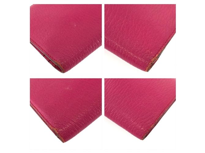 Hermès Hermes Bearn Classic lange Geldbörse in Rose Tyrien Pink - Ansicht 4