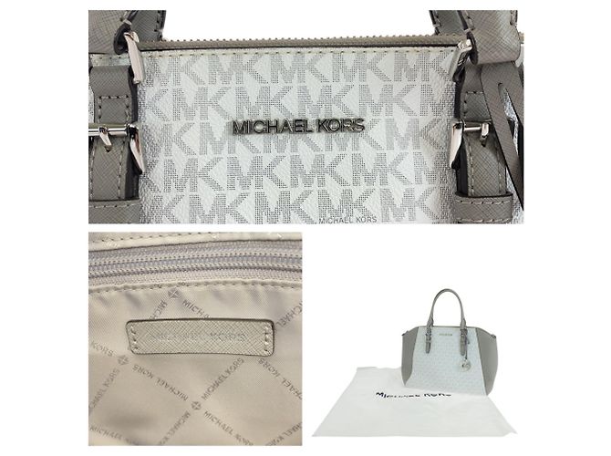Bolsa Michael Kors Ciara em branco e cinza Marrom - vista 3