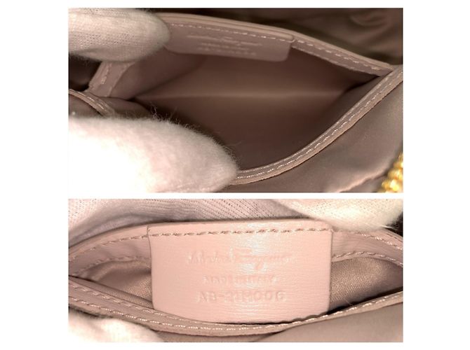 Borsa a tracolla Salvatore Ferragamo Gancini City Beige - vista 6