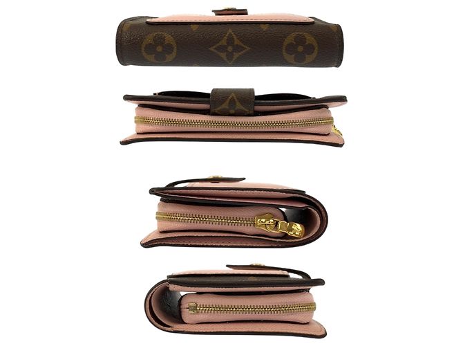 Louis Vuitton Monogram Portefeuille Juliette Coin Purse Castaño Rosa - vista 10
