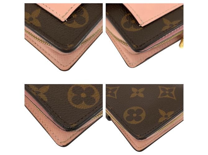 Louis Vuitton Monogram Portefeuille Juliette Coin Purse Castaño Rosa - vista 8