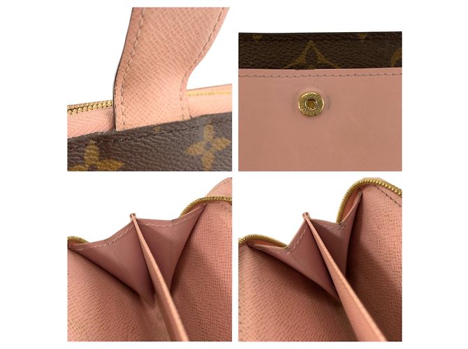 Louis Vuitton Monogram Portefeuille Juliette Coin Purse Castaño Rosa - vista 9