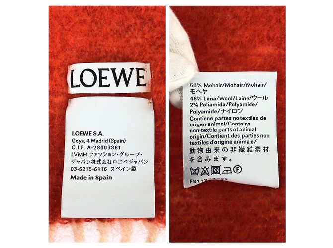Stola LOEWE Anagram in lana e mohair multicolore - vista 4