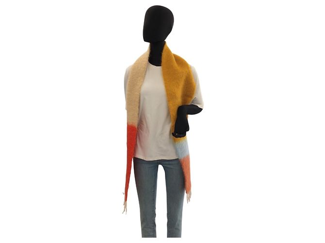 Stola LOEWE Anagram in lana e mohair multicolore - vista 7