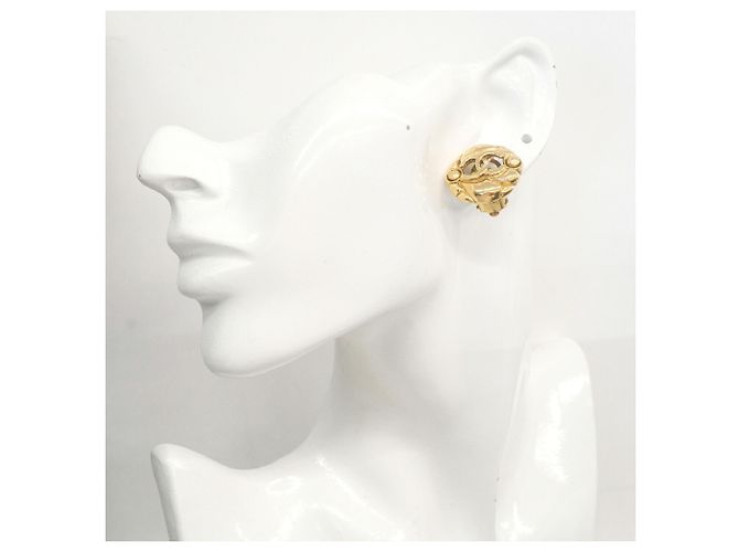 Boucles d'oreilles clips Chanel plaquées or Doré - vue 5