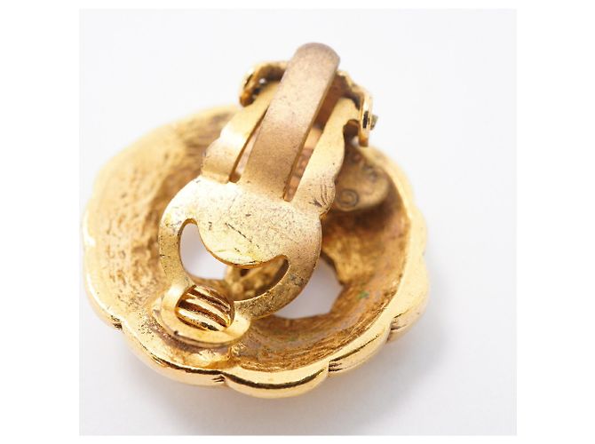 Boucles d'oreilles clips Chanel plaquées or Doré - vue 7