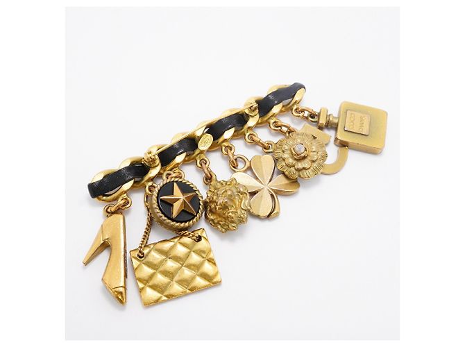 Broche Chanel - Coco Mark Camellia Icon Noir Doré - vue 2