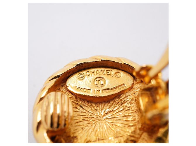 Pendientes de clip Chanel chapados en oro Dorado - vista 4