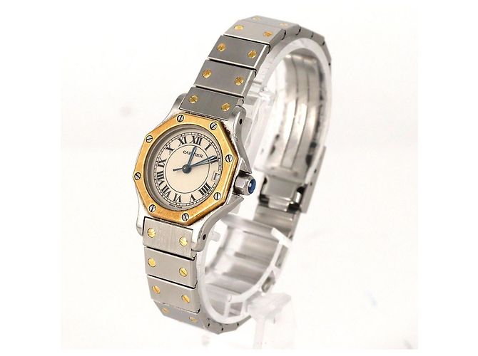 Cartier Santos Octagon SM Two-Tone Quartz Uhr - Ansicht 2