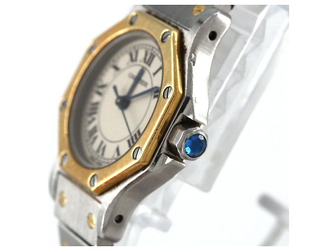 Cartier Santos Octagon SM Two-Tone Quartz Uhr - Ansicht 3