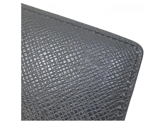 Louis Vuitton Taiga Organizer de Poche Business Card Holder Nero - vista 3