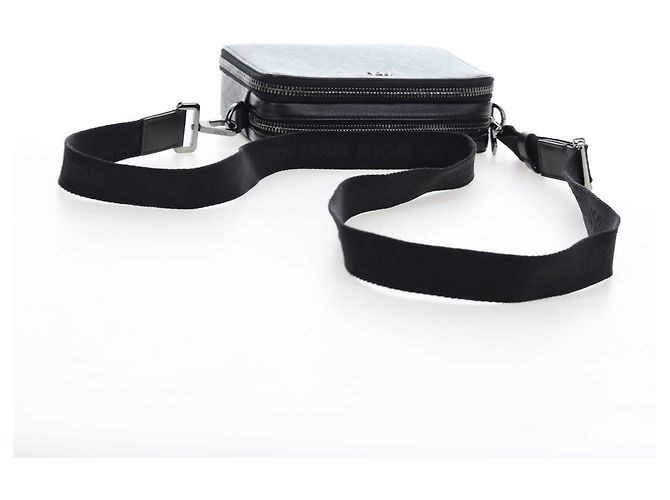 Christian Dior Double Zip CD Diamond Coated Canvas Preto - vista 7