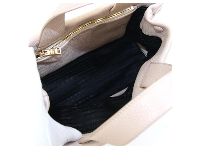 Tote Borsa a mano Prada in pelle rosa beige - vista 4