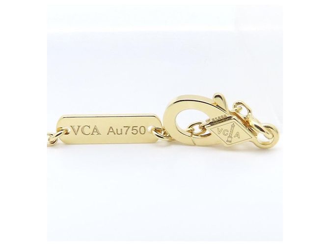 Collana Van Cleef & Arpels Vintage Alhambra in Onice e Oro Giallo 18K - vista 9