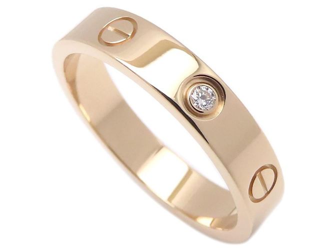 Anillo Cartier Mini Love con Diamantes en Oro Rosa 18K - vista 2