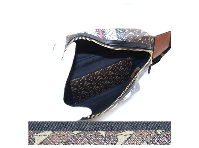 Borsa a tracolla Burberry Body Bag TB Monogram 80214831 Marrone Nero - vista 2
