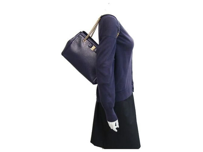 Borsa Tote Salvatore Ferragamo Vara Blu navy - vista 9