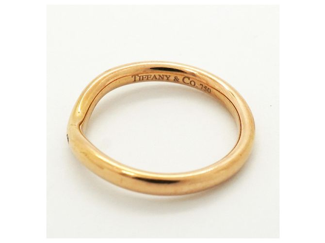 Autre Marque Tiffany & Co. 18K Roségold Diamant Curved Band Ring - Ansicht 4