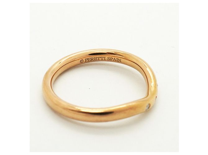 Autre Marque Tiffany & Co. 18K Roségold Diamant Curved Band Ring - Ansicht 5