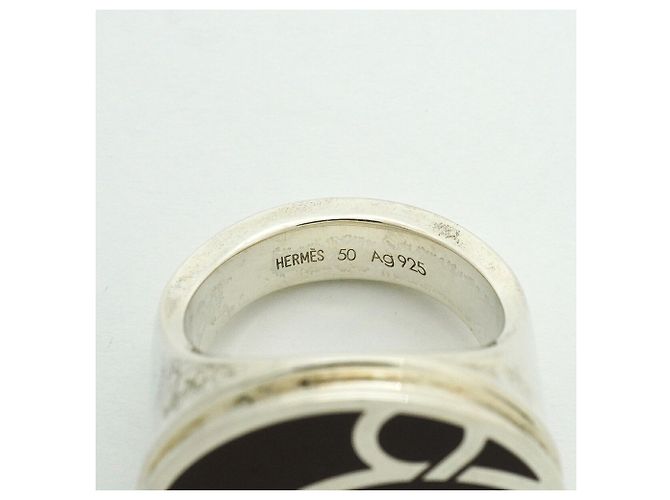 Ring Hermès Anel de Sinete Circle Hermes Marrom - vista 4