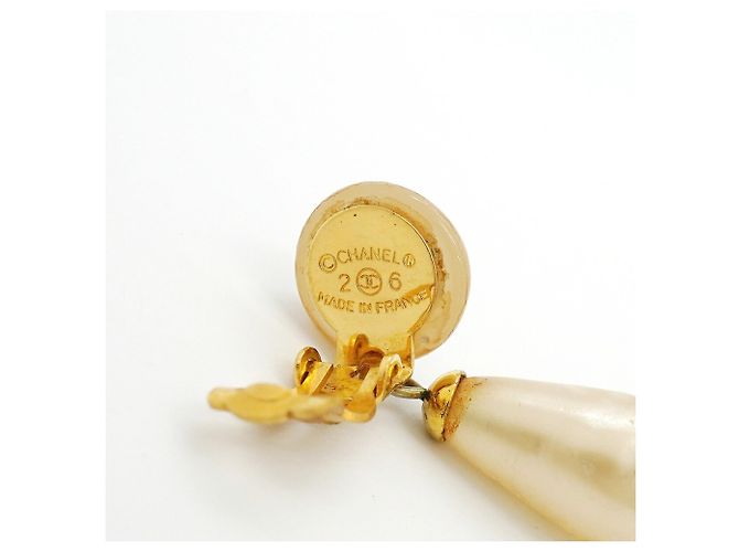 Orecchini a clip Chanel con logo Coco D'oro - vista 4