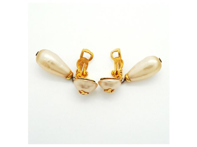 Orecchini a clip Chanel con logo Coco D'oro - vista 7