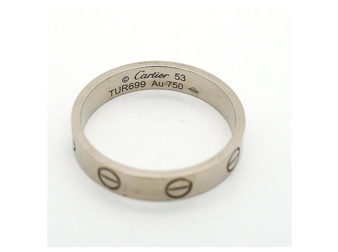 Anello Cartier Mini Love in oro bianco 18K - vista 4