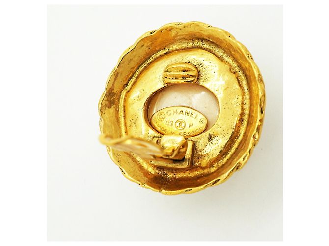 Timeless Pendientes de círculo chapados en oro Chanel Dorado - vista 4