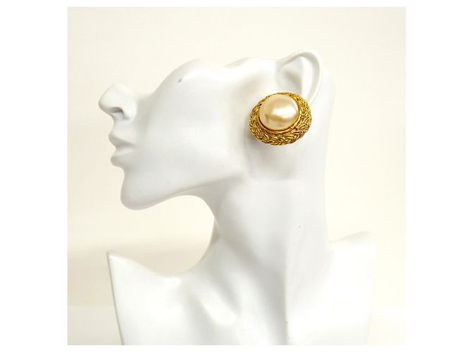 Timeless Pendientes de círculo chapados en oro Chanel Dorado - vista 5