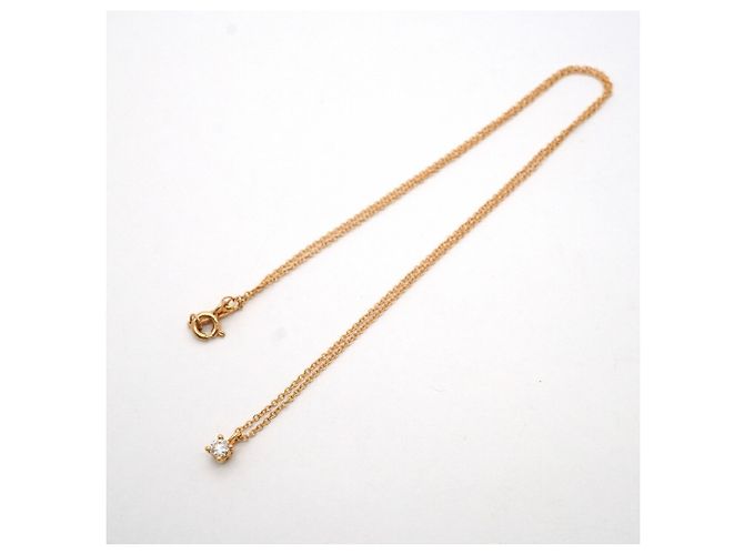 Autre Marque Collana Solitario Tiffany & Co. in oro rosa 18K - vista 3