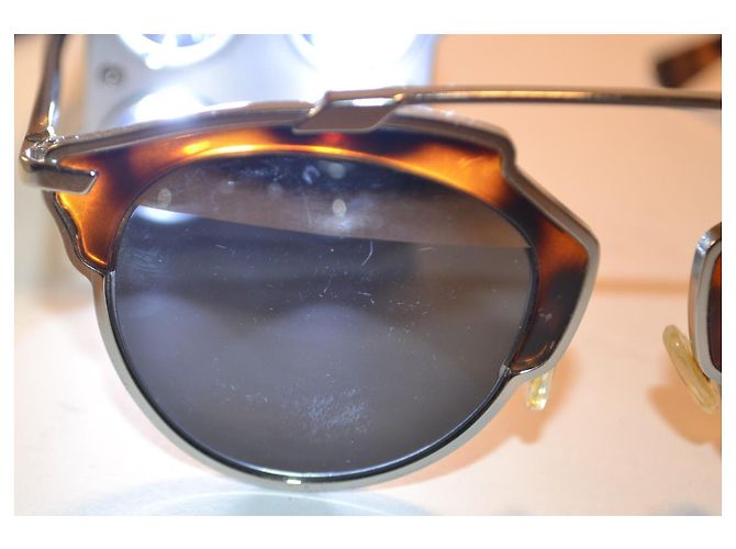 Dior So Real Tortoise Shell Sunglasses Brown Metallic - view 11