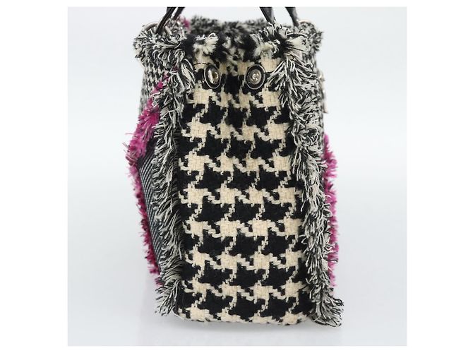 Christian Dior Diorissimo Patchwork Tweed Large Negro - vista 3