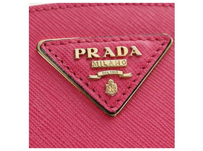 Prada Odette Top Handle Saffiano Leather Small Pink - view 6