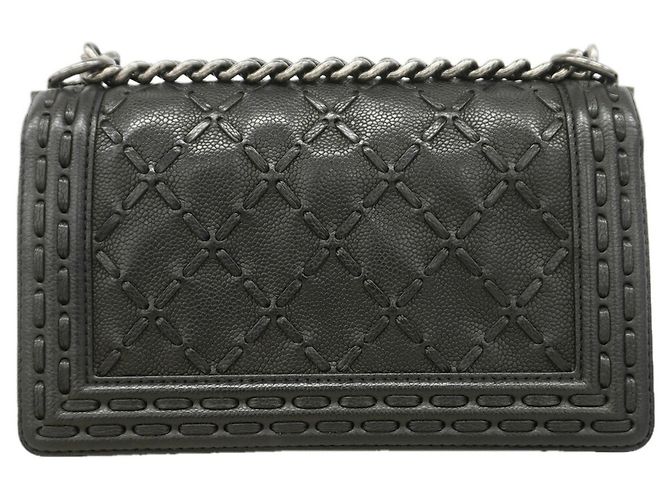 Bolso de hombro Chanel Boy Chain en negro - vista 8